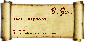 Bari Zsigmond névjegykártya